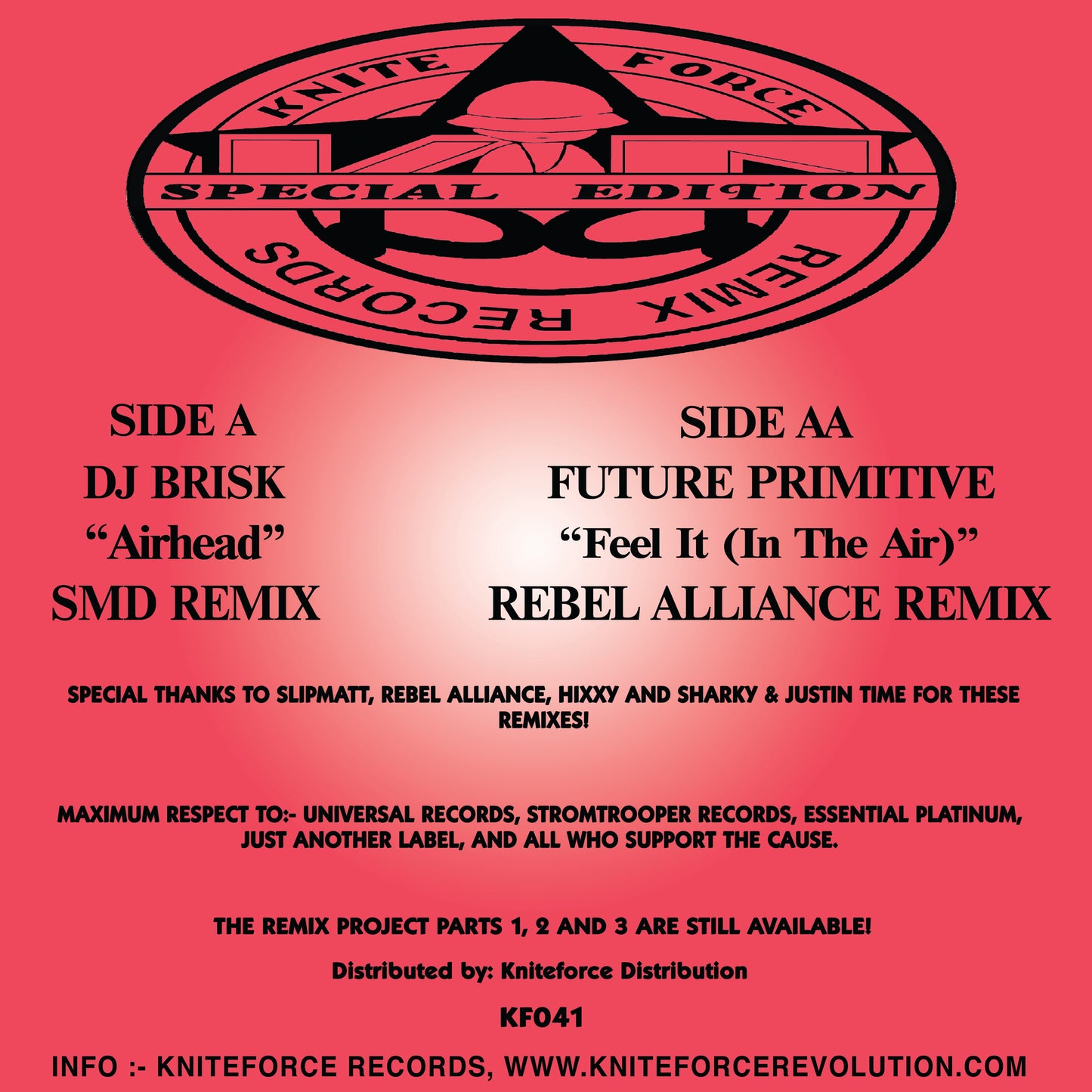 Brisk - 'The Remixes' Part 4 - Remix Records & Kniteforce (12")