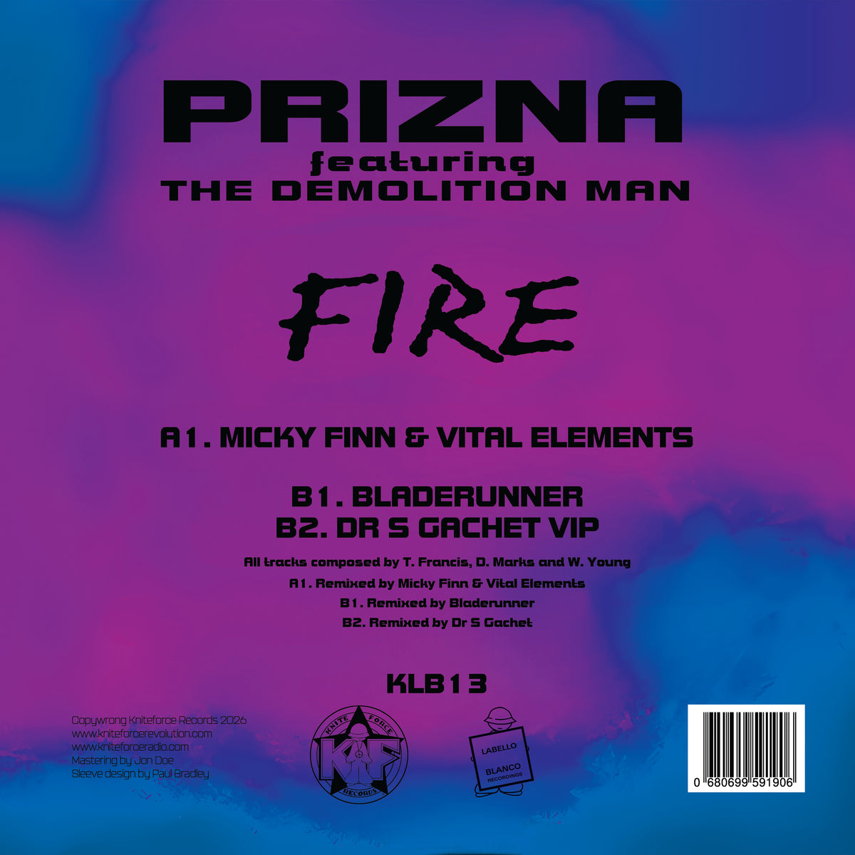 Prizna - New Fire Remixes - Kniteforce Records (12")