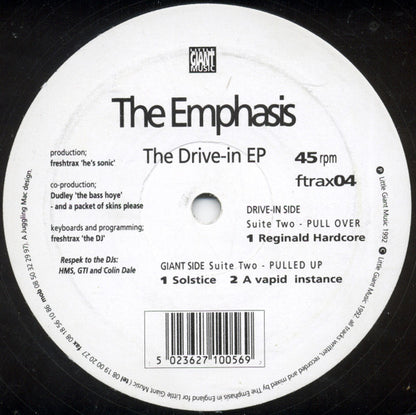 The Emphasis - The Drive-in EP (12", EP)