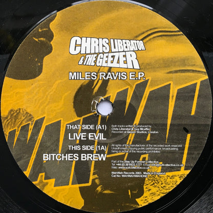 Chris Liberator & The Geezer - Miles Ravis E.P. (12")
