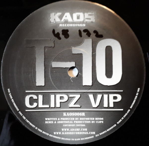 Distorted Minds - T-10 (Remixes) - Kaos Recordings (12")