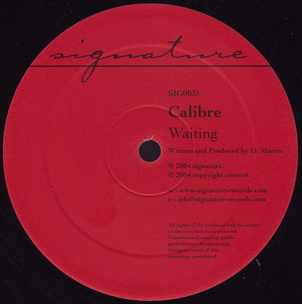 Calibre - Trust / Waiting - Signature Records (12")
