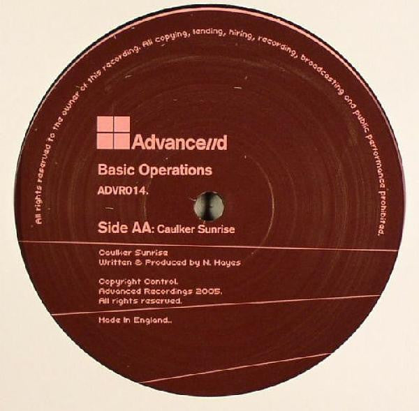 Basic Operations - Erasoul / Caulker Sunrise - Advance//d Recordings (12")