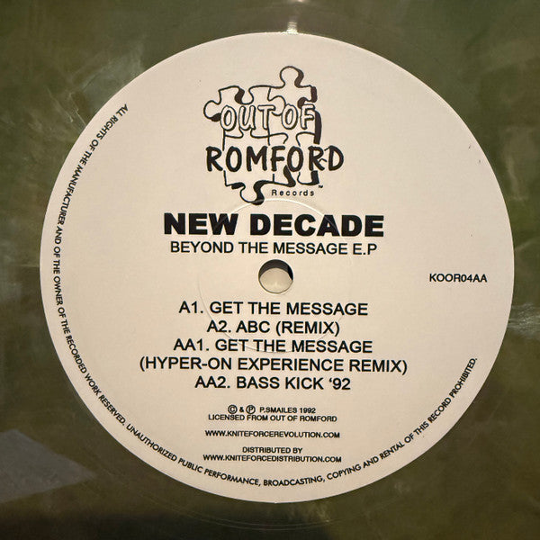 New Decade - Beyond The Message E.P - Out Of Romford Records (2x12" Marbled)