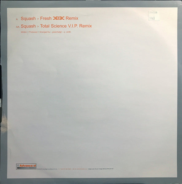 Total Science - Squash Remixes - Advance//d Recordings (12")