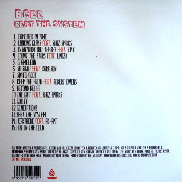 BCee - Beat The System - Spearhead Records (12" & CD)