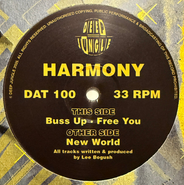 DJ Harmony - New World / Buss Up / Free You - Deep Jungle (12") - Vinyl Junkie UK