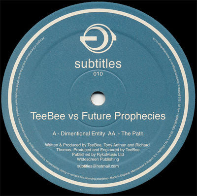 TeeBee vs Future Prophecies - Dimentional Entity / The Path (12")