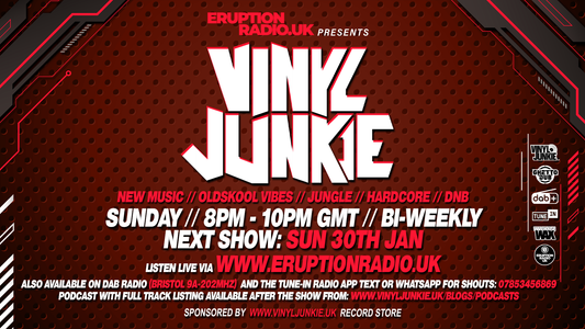 Episode 15 - Vinyl Junkie - Eruption Radio Podcast - 30th January 2022
