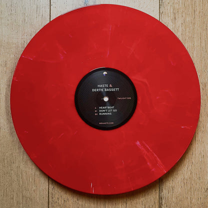 Haste - Heartbeat / Don't Let Go / Runnins - Twilight (12", Red Marbled Vinyl)
