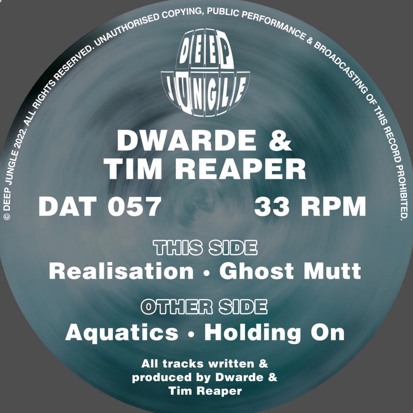 Dwarde & Tim Reaper - Aquatics / Holding On - Deep Jungle (12")