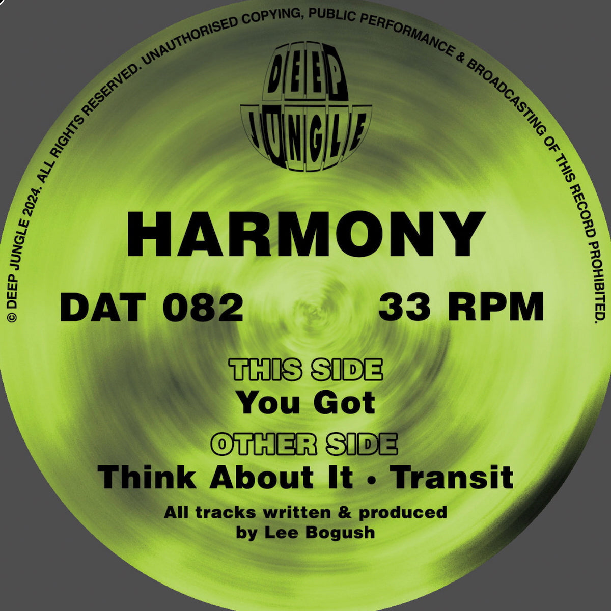 DJ Harmony - You Got / Think About It / Transit  - Deep Jungle (12")