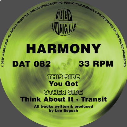 DJ Harmony - You Got / Think About It / Transit  - Deep Jungle (12")