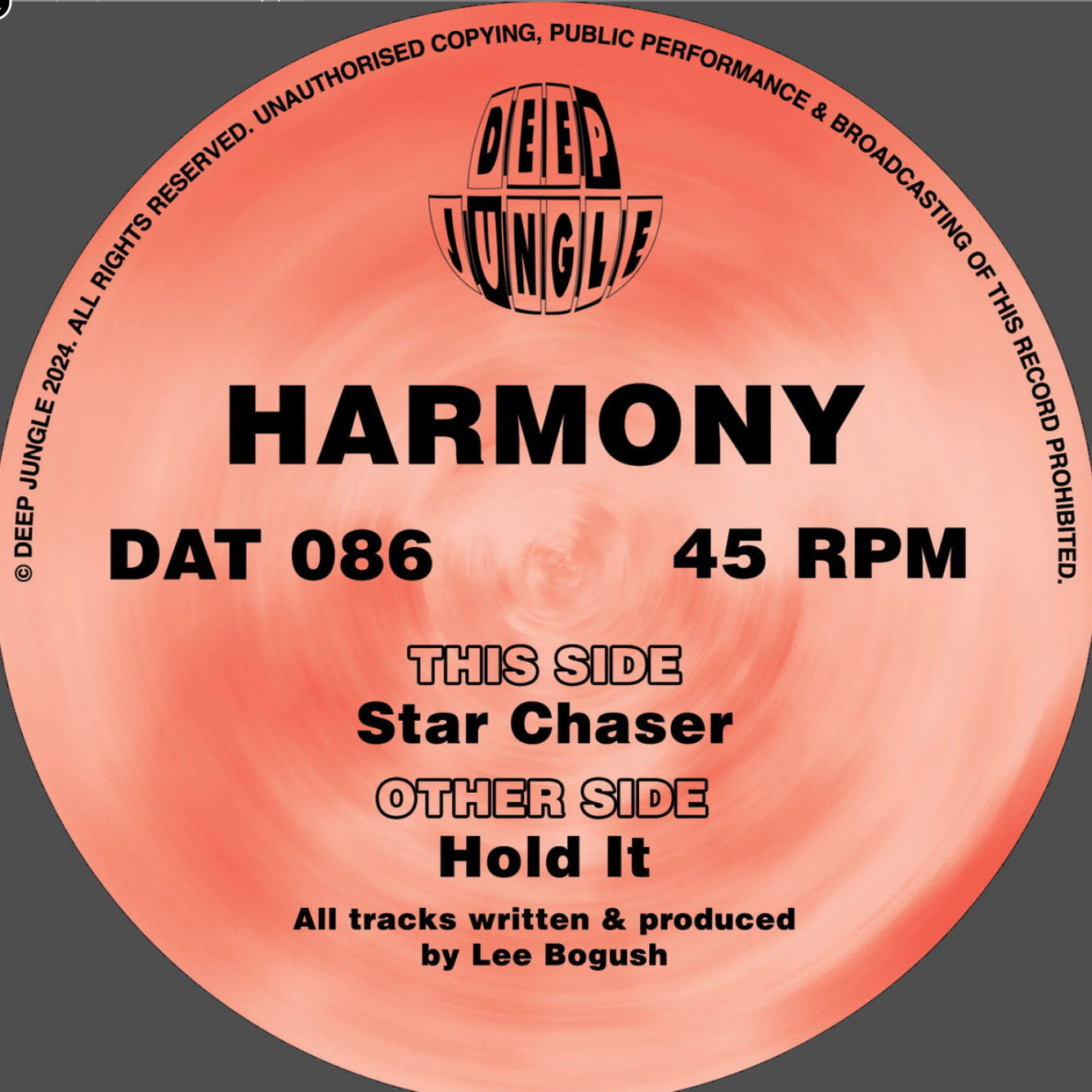 DJ Harmony - Hold It / Star Chaser - Deep Jungle (12")