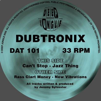 Dubtronix - Rass Clart Money / New Vibrations / Can't Stop / Jazz Thing - Deep Jungle (12") - Vinyl Junkie UK