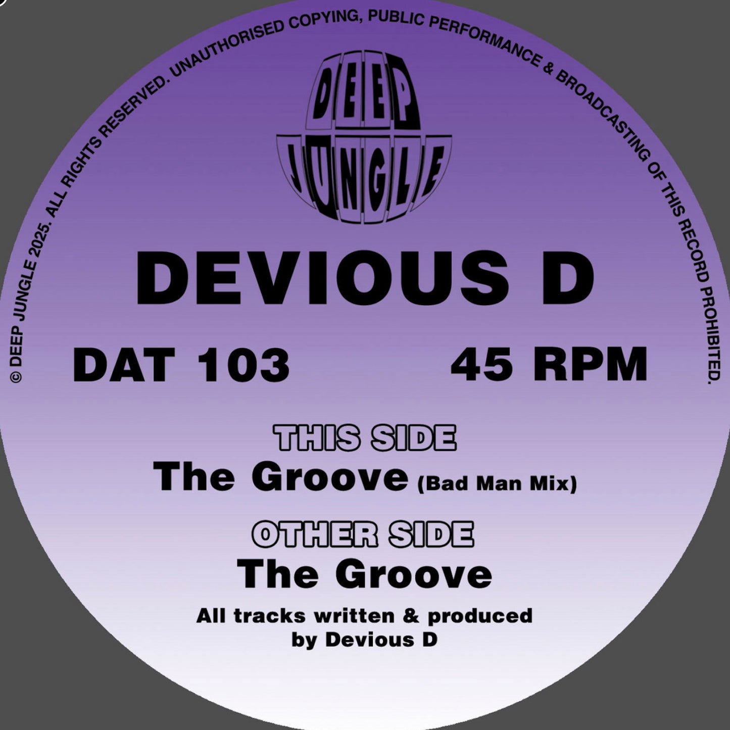 Devious D - The Groove - Deep Jungle (12")