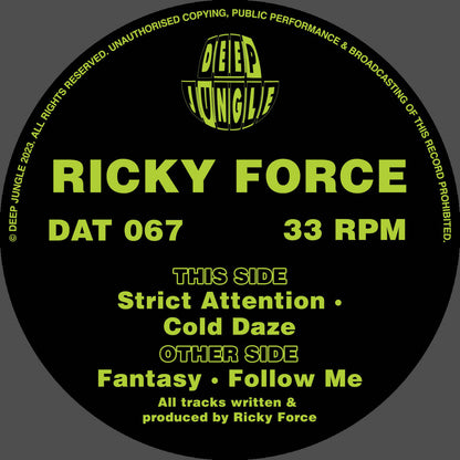 Ricky Force - Fantasy / Follow Me / Strict Attention / Cold Daze - Deep Jungle (12", Special Edition, Green & Black Splatter)