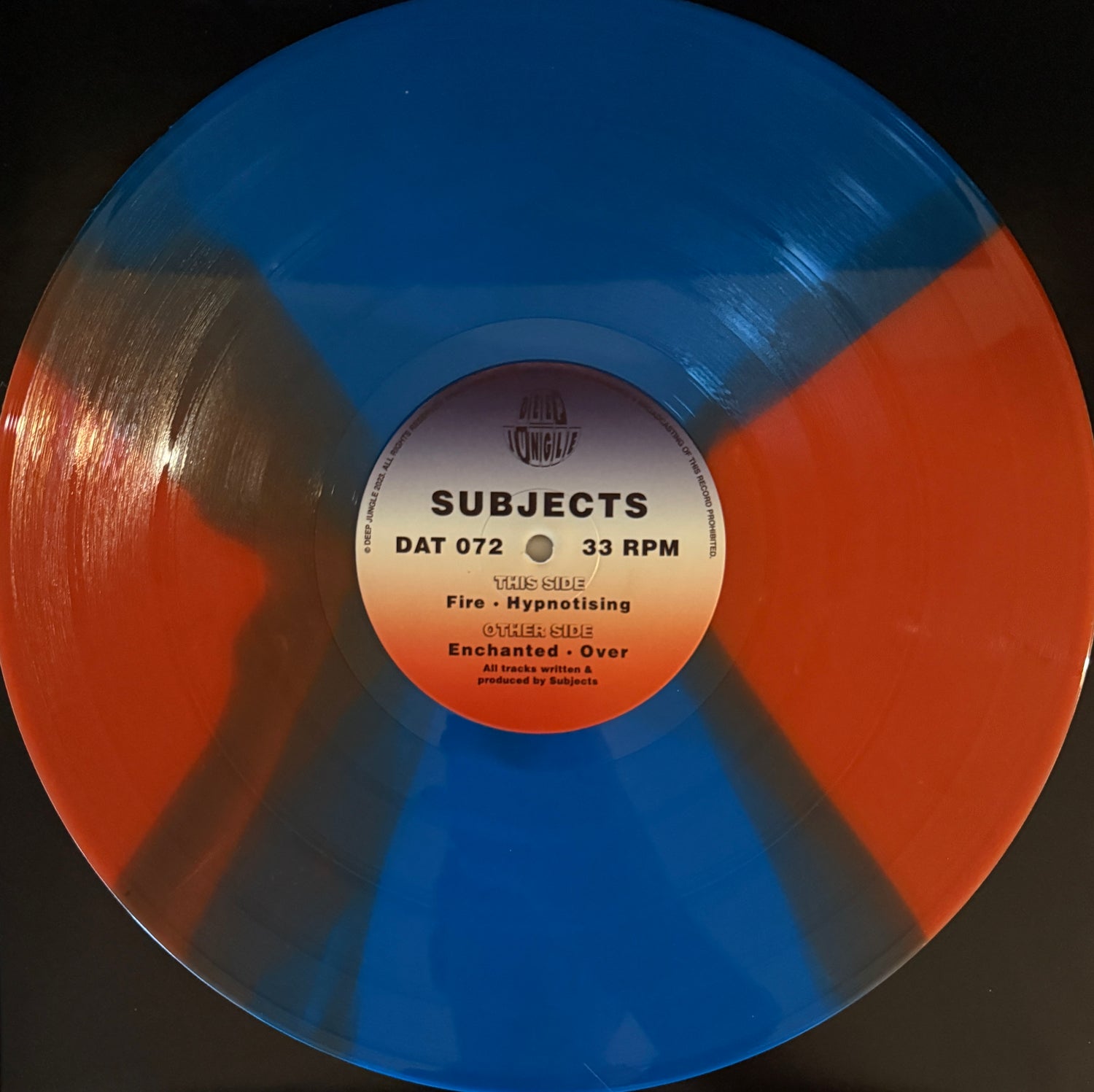 Subjects - Enchanted / Over / Fire / Hypnotising - Deep Jungle (12", Special Edition, Quarter Blue & Red) - Vinyl Junkie UK
