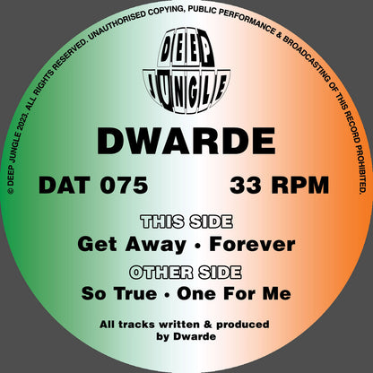 Dwarde - So True / One for Me / Get Away / Forever - Deep Jungle (12", Special Edition, Green & Orange)