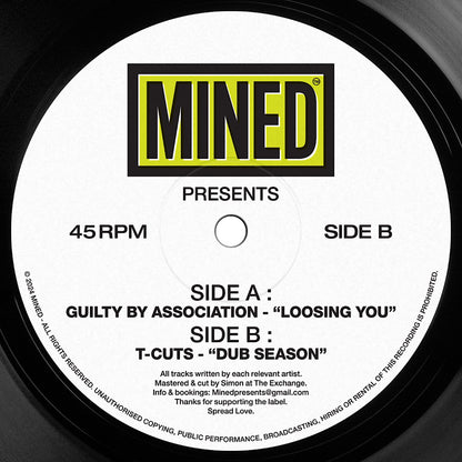 T-Cuts / Guilty By Association - Loosing You / Dub Season - Mined (12")