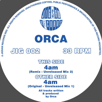Orca - 4am - Jigsaw Records (12")