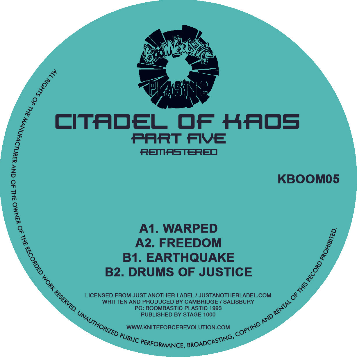 Citadel Of Kaos - Part Five - Boombastic Plastic (12")