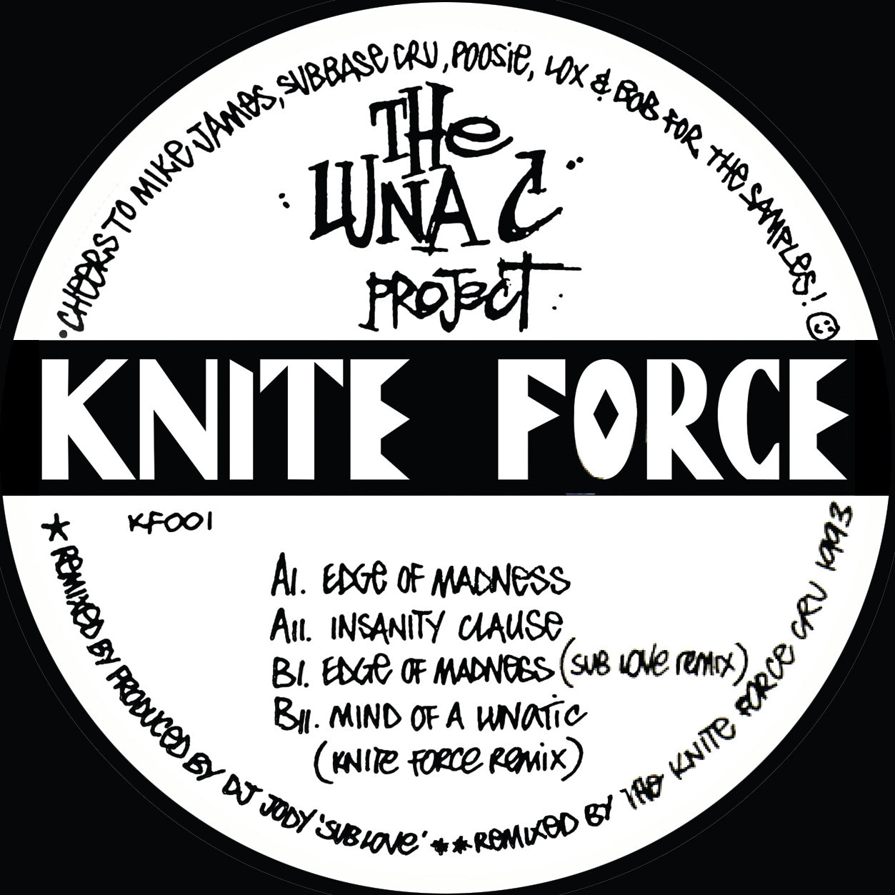 Luna-C - The Luna C Project – Edge Of Madness EP - Kniteforce Records (12")