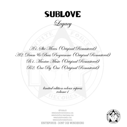 Sub Love - Legacy - Kniteforce Records (12",  White Vinyl)