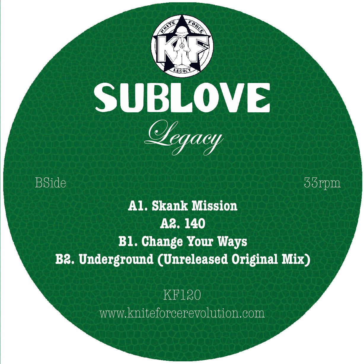 Sub Love - Legacy Volume 3 - Kniteforce Records (12" Green Splatter)