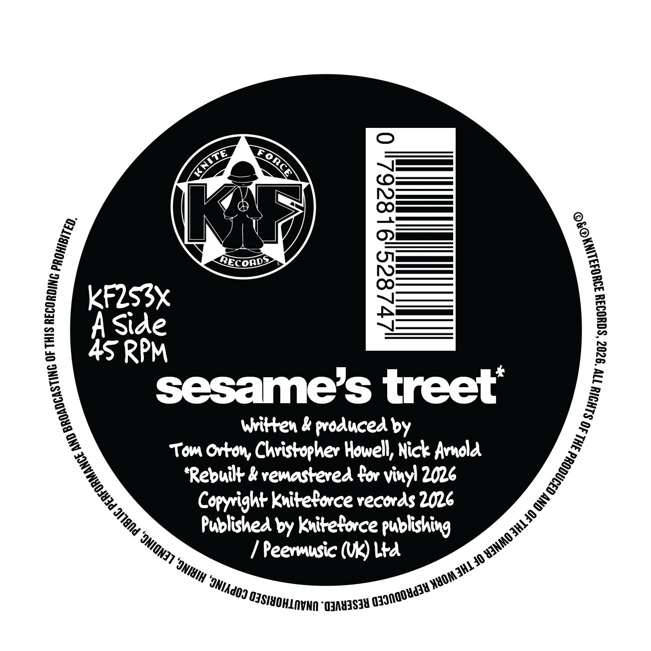 Smart E's - Sesame's Treet ( rebuilt & remastered ) - Kniteforce Records (12")