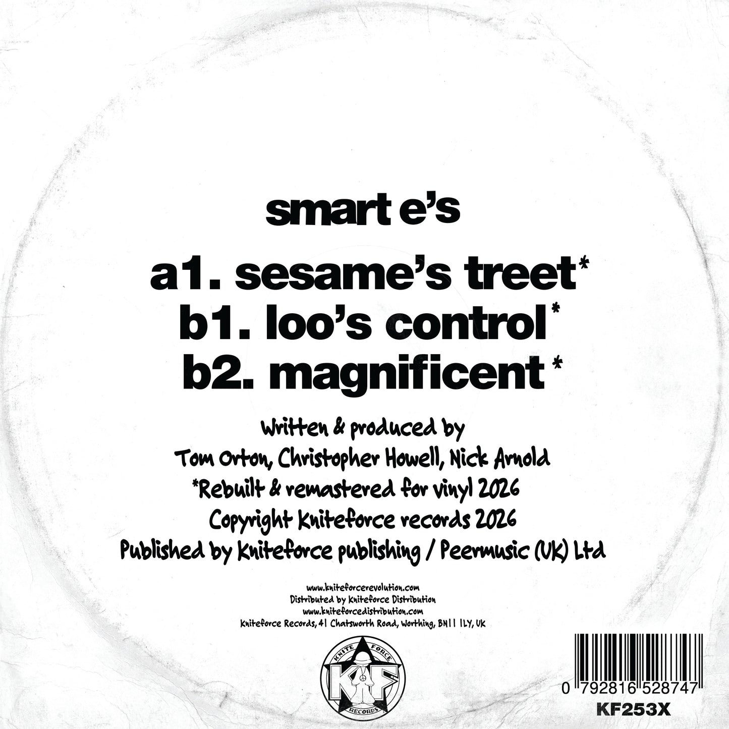 Smart E's - Sesame's Treet ( rebuilt & remastered ) - Kniteforce Records (12")
