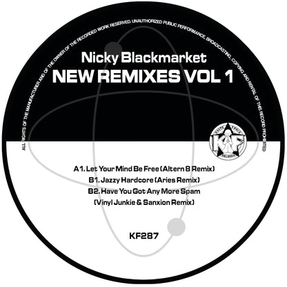Nicky Blackmarket (Aka Nick O-D) - New Remixes Volume 1 EP - (12" Coloured Vinyl)