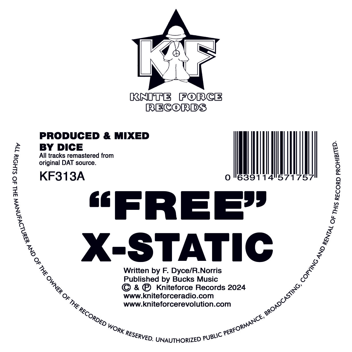 X-Static - Free - Kniteforce Records (12")