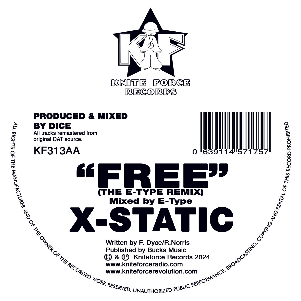 X-Static - Free - Kniteforce Records (12")