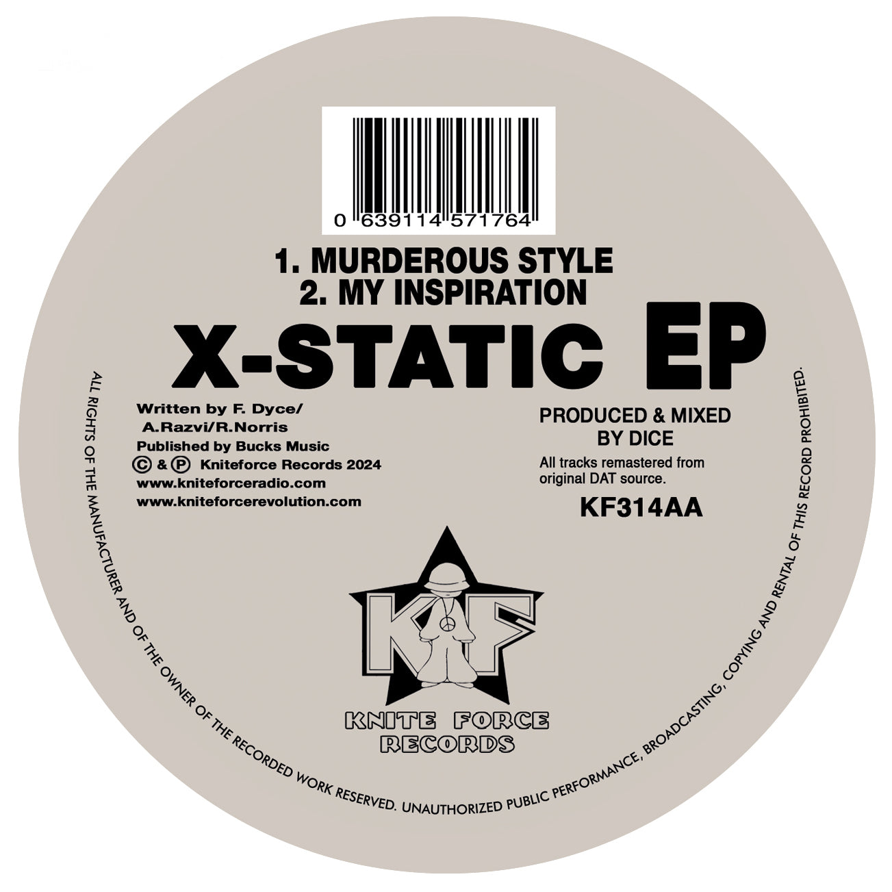 X-Static - X-Static EP - Kniteforce Records (12")