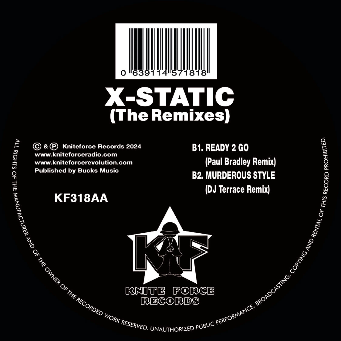 X-Static - Murderous Style Remixes - Kniteforce Records (12")