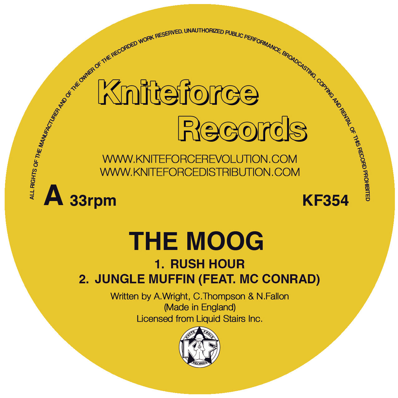 The Moog - Rush Hour - Kniteforce Records (12")