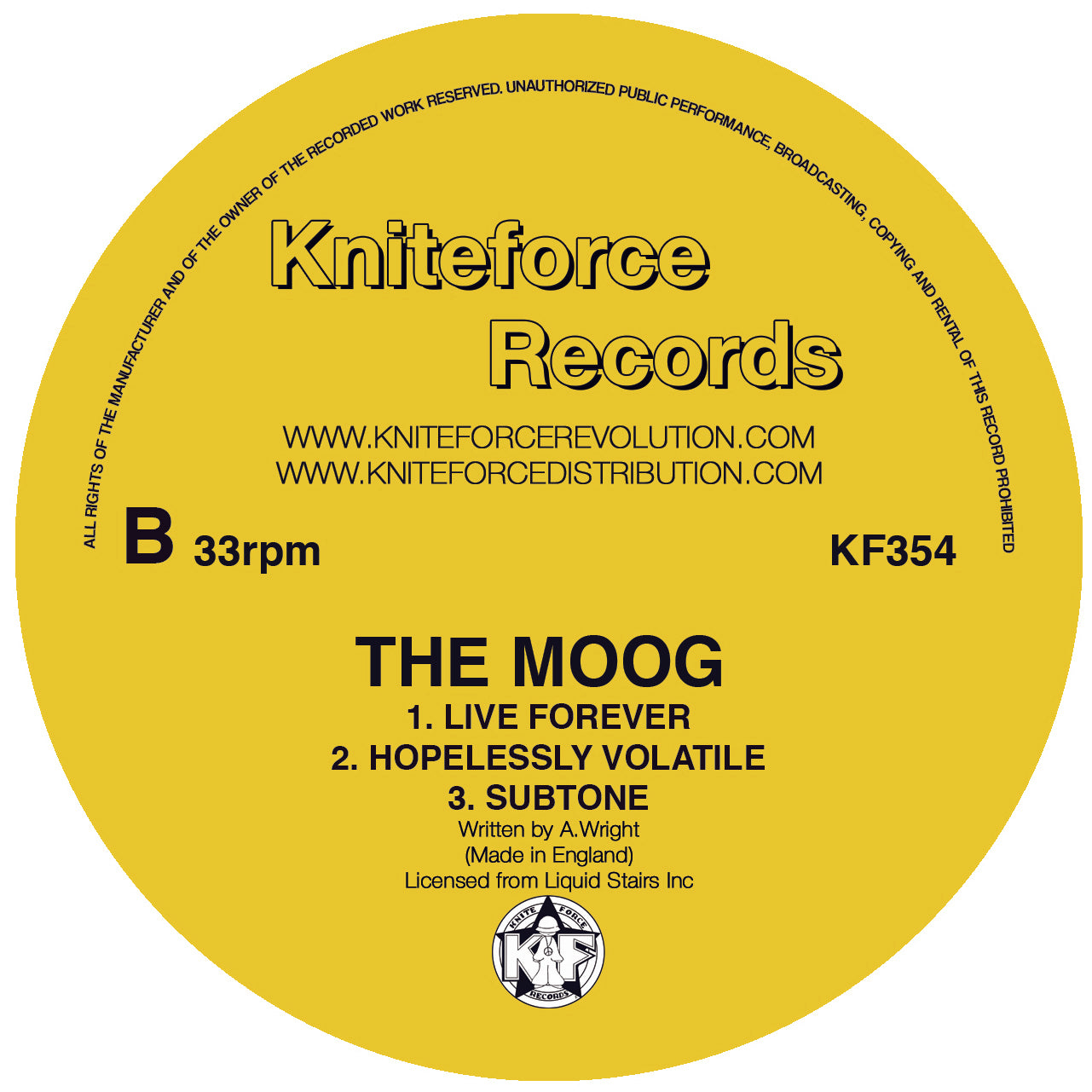 The Moog - Rush Hour - Kniteforce Records (12")
