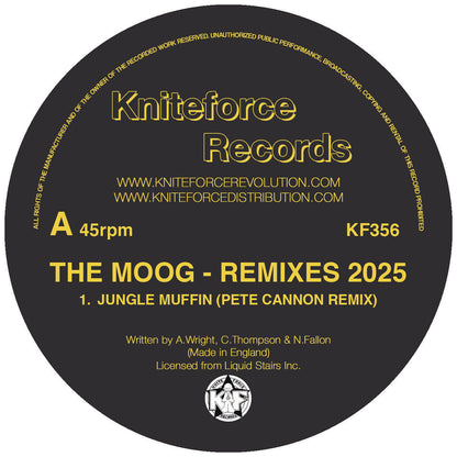 The Moog - Remixes 2025 - Kniteforce Records (12",  Yellow and Black Smoked)