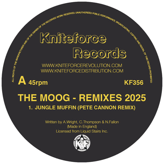 The Moog - Remixes 2025 - Kniteforce Records (12",  Yellow and Black Smoked)
