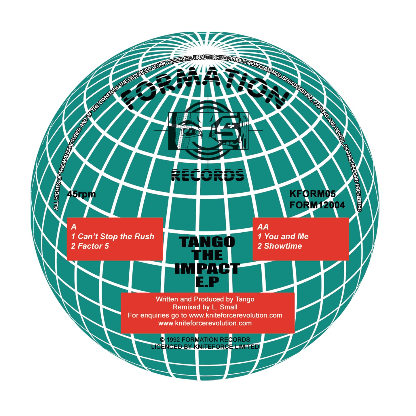 Tango - The Impact E.P. - Formation Records (12")