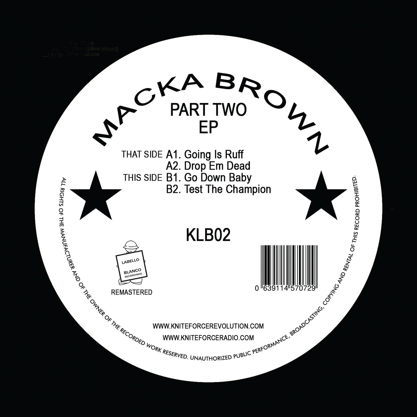 Macka Brown - Going Is Ruff - Labello Blanco Recordings (12")