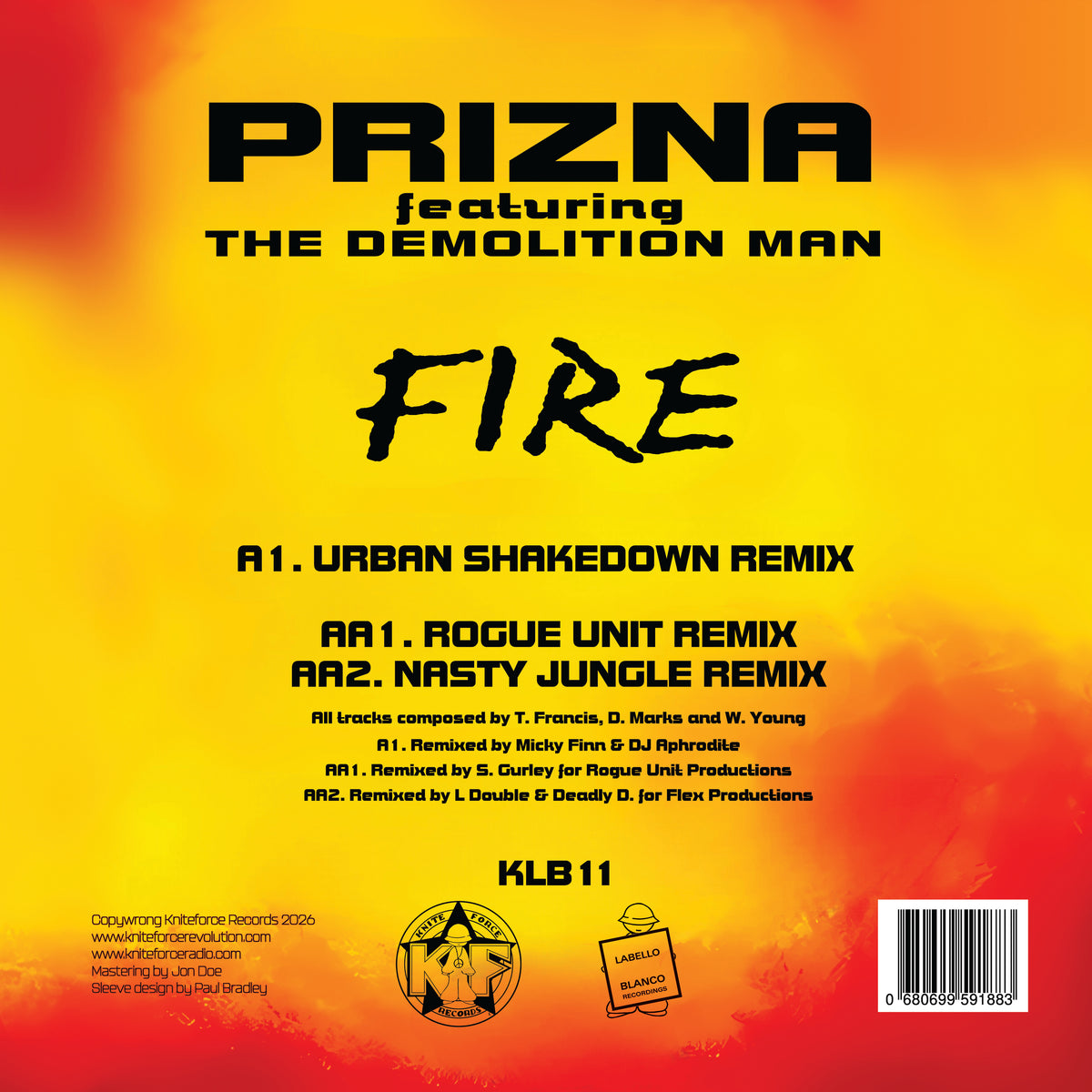 Prizna - Fire - Kniteforce Records (12")