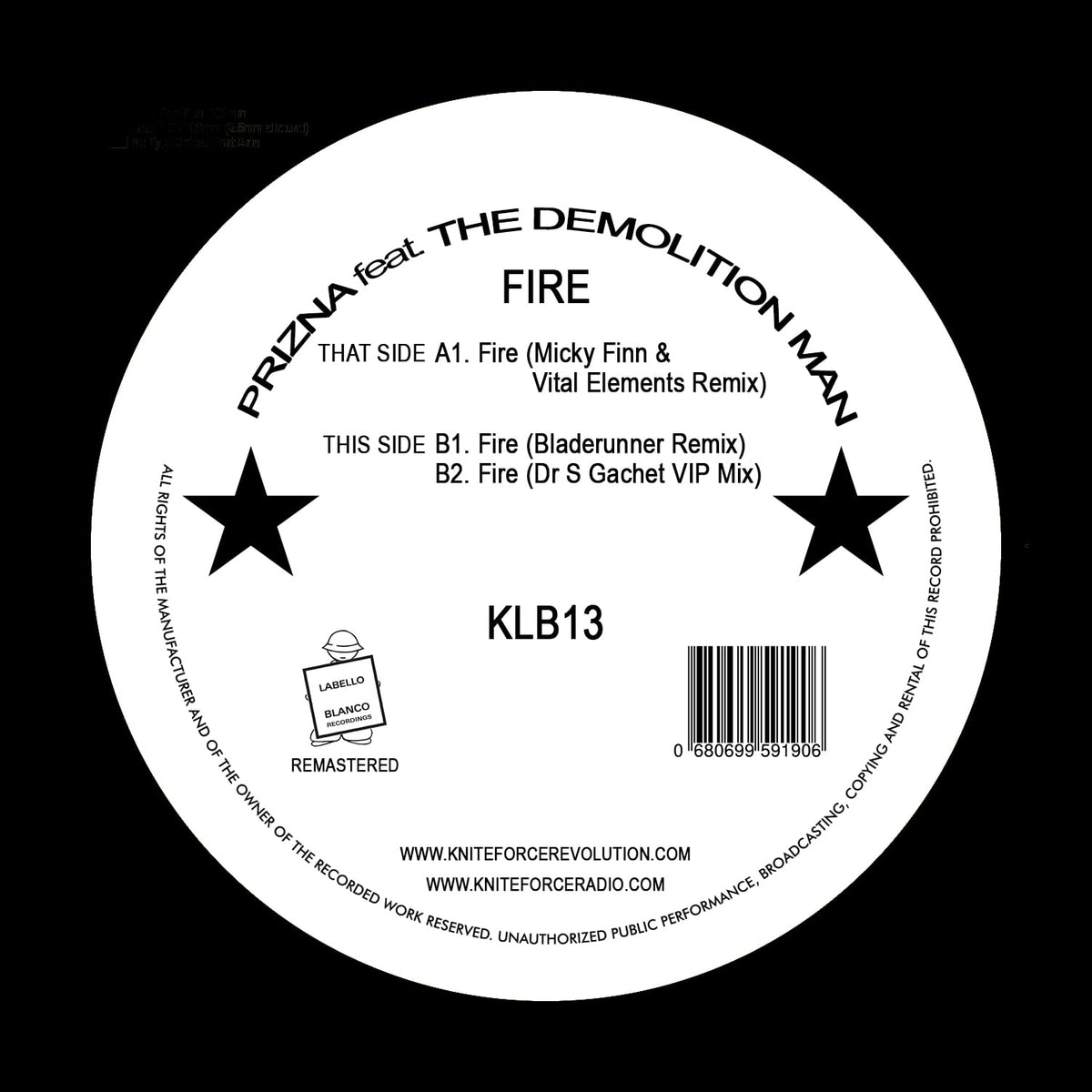 Prizna - New Fire Remixes - Kniteforce Records (12")