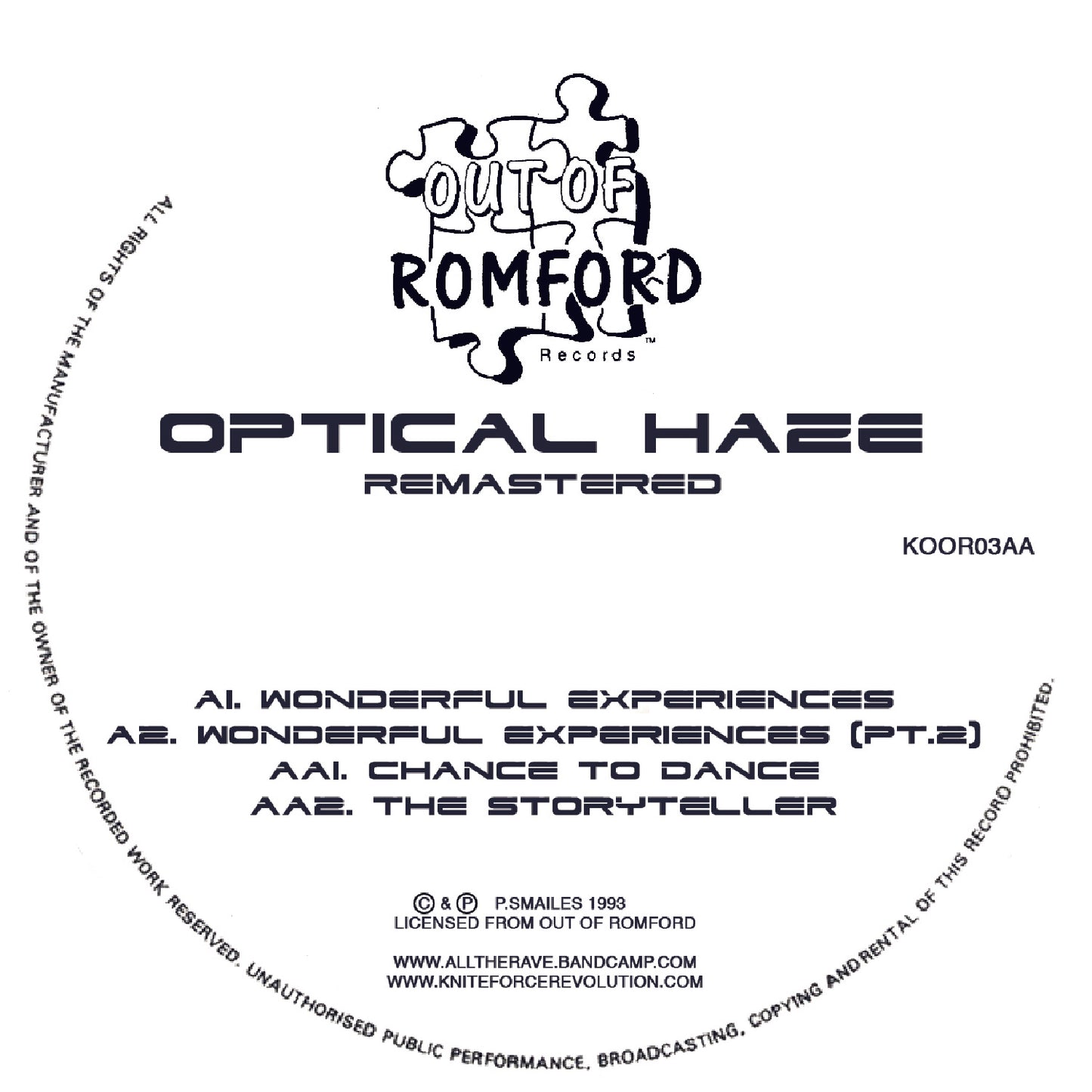 Optical Haze - Wonderful Experiences - Out Of Romford Records (12" Marbled)