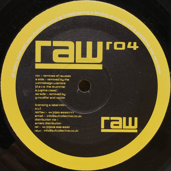 Winnebago Warriors - RAW R04 - Ripe Analogue Waveforms (RAW) Remix (12")