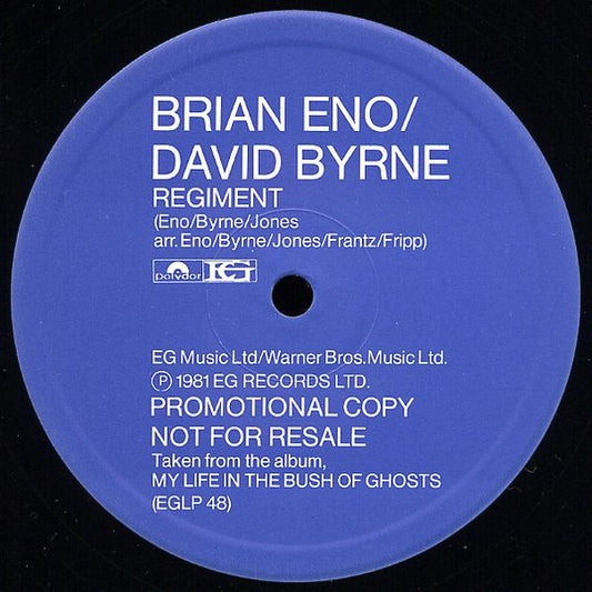 Brian Eno / David Byrne - Regiment (12", Promo)