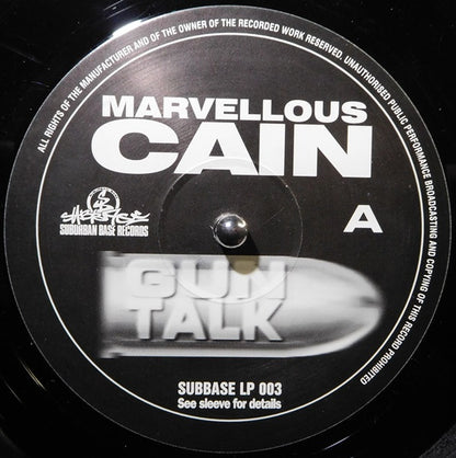 Marvellous Cain - Gun Talk - Suburban Base Records (2x12", Album)