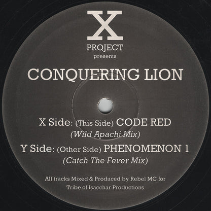 Conquering Lion - Code Red / Phenomenon 1 - X Project (12")