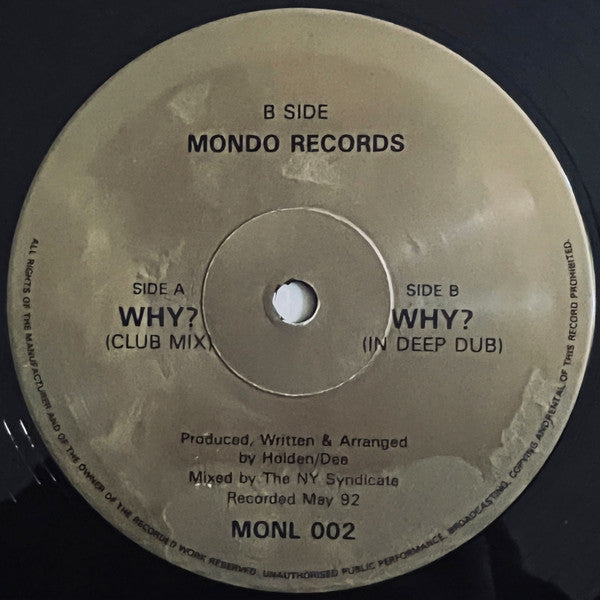 NY Project - Why? - Mondo Records (12")